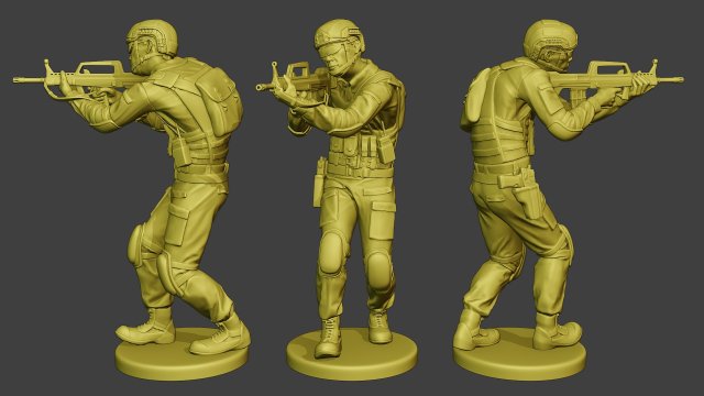china actual special forces pap 0006 3D Принт Модель .c4d .max .obj .3ds .fbx .stl .blend 