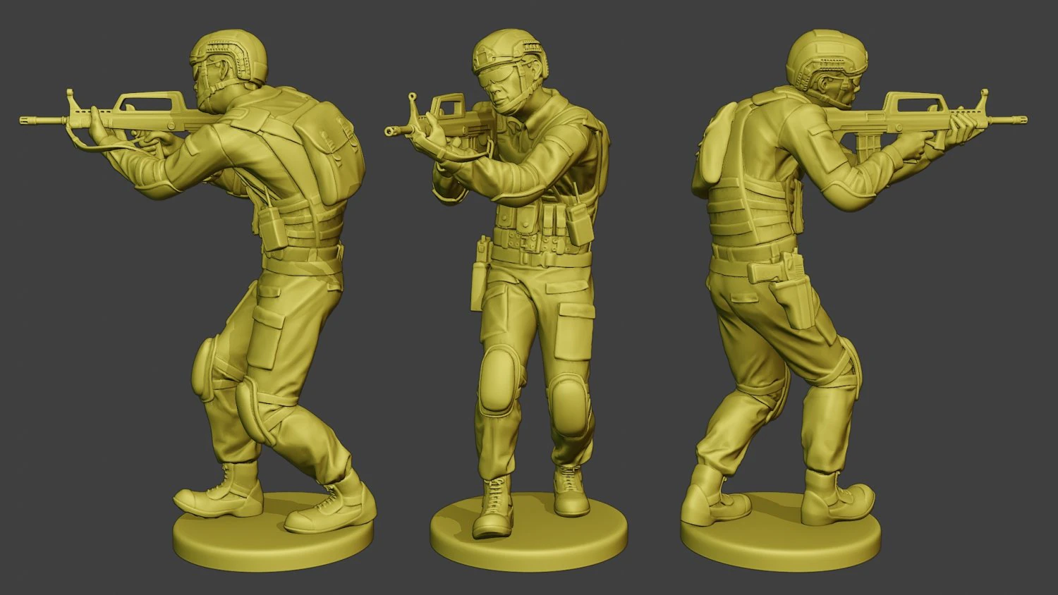 china actual special forces pap 0006 3D Print Model .c4d .max .obj .3ds .fbx .stl .blend 
