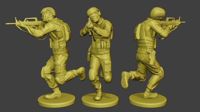 china actual special forces pap 0009 Modelo de impresión 3D .c4d .max .obj .3ds .fbx .stl .blend 