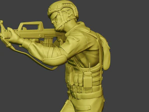 中国实际特种部队PAP 0009 3D 打印模型