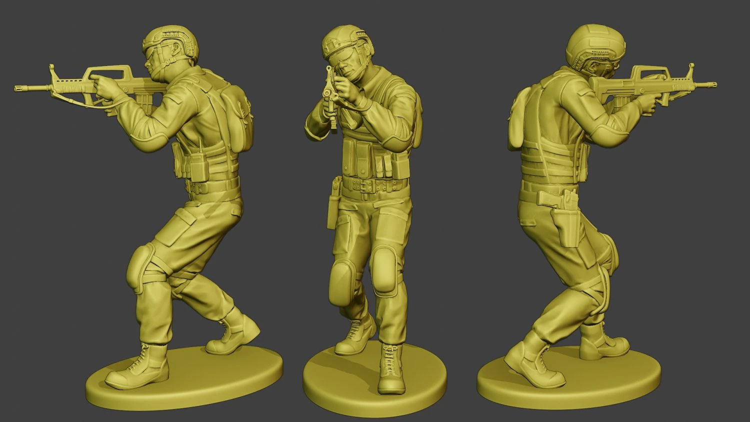 china actual special forces pap 0010 3D Print Model .c4d .max .obj .3ds .fbx .stl .blend 