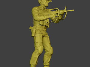 china actual special forces pap 0011 3Dプリントモデル