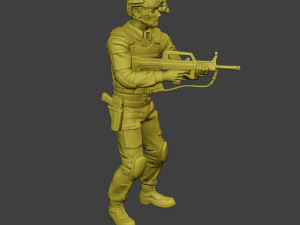 china actual special forces pap 0011 3Dプリントモデル