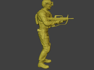 china actual special forces pap 0011 3Dプリントモデル