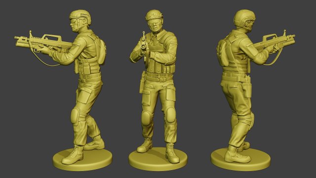 china actual special forces pap 0012 3D Baskı Modeli .c4d .max .obj .3ds .fbx .stl .blend 