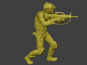 china actual special forces pap 0013 3Dプリントモデル