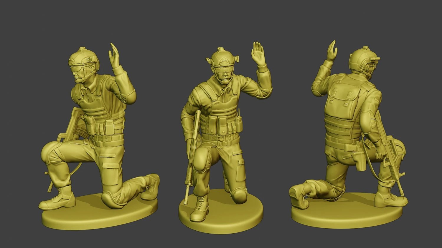 china actual special forces pap 0016 3D Print Model .c4d .max .obj .3ds .fbx .stl .blend 