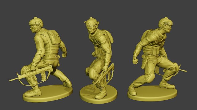 china actual special forces pap 0017 Modelo de impresión 3D .c4d .max .obj .3ds .fbx .stl .blend 