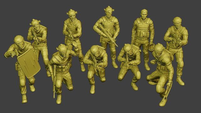 china actual special forces pap pack2 3Dプリントモデル .c4d .max .obj .3ds .fbx .stl .blend 