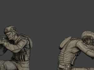 china actual special forces pap pack2 3Dプリントモデル