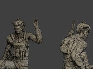 china actual special forces pap pack2 3Dプリントモデル