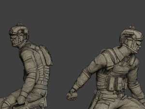 china actual special forces pap pack2 3Dプリントモデル