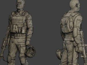china actual special forces pap pack2 3Dプリントモデル