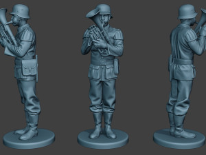 German musician soldier ww2 Stand Baritone horn G8 3D Print Model