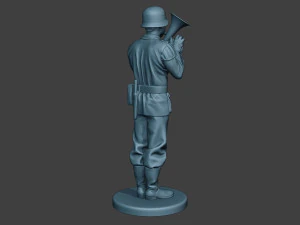 German musician soldier ww2 Stand Baritone horn G8 3D Print Model
