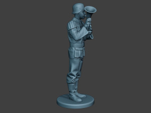 German musician soldier ww2 Stand Baritone horn G8 Modèles 3D en vedette