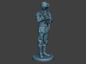 German musician soldier ww2 Stand Baritone horn G8 Modèles 3D en vedette