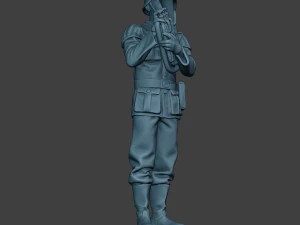 German musician soldier ww2 Stand Baritone horn G8 3D Print Model