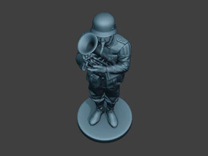 German musician soldier ww2 Stand Baritone horn G8 3D Print Model