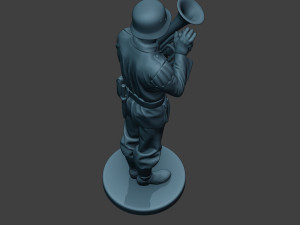 German musician soldier ww2 Stand Baritone horn G8 Modèles 3D en vedette