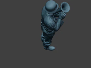 German musician soldier ww2 Stand Baritone horn G8 3D Print Model