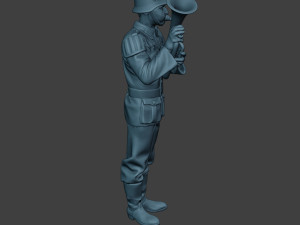 German musician soldier ww2 Stand Baritone horn G8 Modèles 3D en vedette