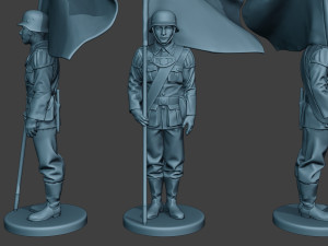 German musician soldier ww2 Stand flag G8 3D Print Model