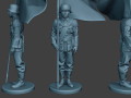 German musician soldier ww2 Stand flag G8 3D Print Model