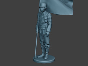 German musician soldier ww2 Stand flag G8 Model Cetak 3D
