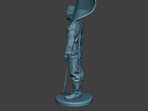 German musician soldier ww2 Stand flag G8 Model Cetak 3D