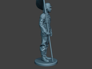 German musician soldier ww2 Stand flag G8 Model Cetak 3D