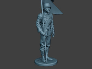 German musician soldier ww2 Stand flag G8 Model Cetak 3D