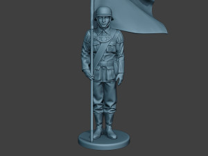 German musician soldier ww2 Stand flag G8 Model Cetak 3D