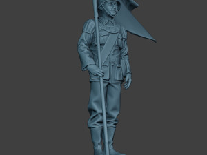 German musician soldier ww2 Stand flag G8 Model Cetak 3D
