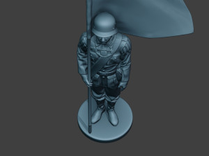 German musician soldier ww2 Stand flag G8 Model Cetak 3D