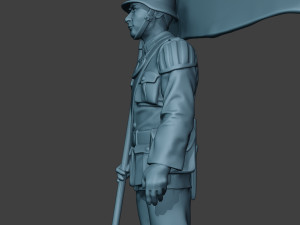 German musician soldier ww2 Stand flag G8 Model Cetak 3D