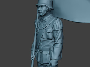 German musician soldier ww2 Stand flag G8 Model Cetak 3D