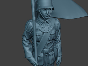 German musician soldier ww2 Stand flag G8 Model Cetak 3D