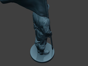 German musician soldier ww2 Stand flag G8 Model Cetak 3D