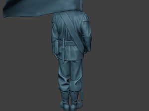 German musician soldier ww2 Stand flag G8 Model Cetak 3D