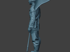 German musician soldier ww2 Stand flag G8 Model Cetak 3D