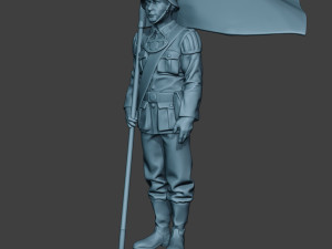 German musician soldier ww2 Stand flag G8 Model Cetak 3D