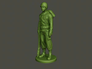 American soldier ww2 Stand A1 3D Print Model