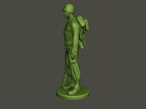 American soldier ww2 Stand A1 Model do druku 3D