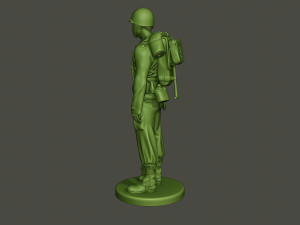 American soldier ww2 Stand A1 Model do druku 3D