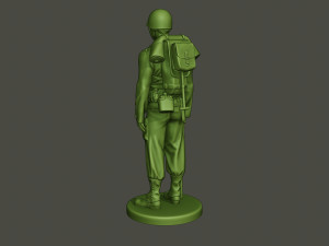 American soldier ww2 Stand A1 Model do druku 3D