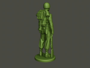 American soldier ww2 Stand A1 Model do druku 3D