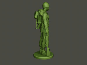 American soldier ww2 Stand A1 Model do druku 3D