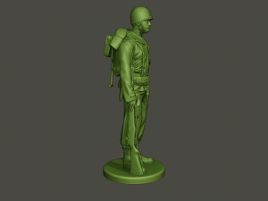 American soldier ww2 Stand A1 Model do druku 3D