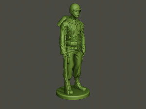 American soldier ww2 Stand A1 Model do druku 3D